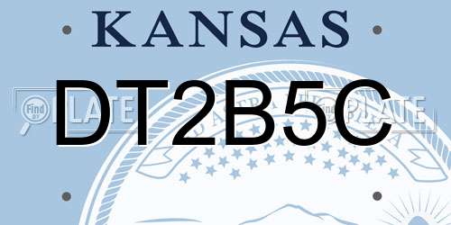 DT2B5C Kansas License Plate