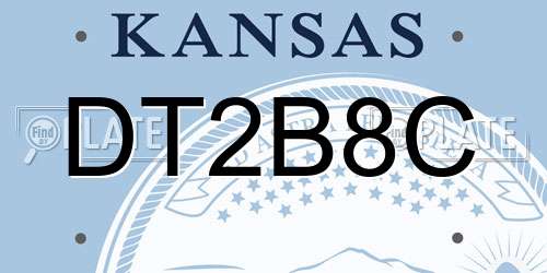 DT2B8C Kansas License Plate
