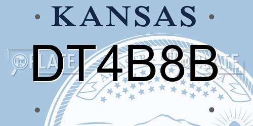 DT4B8B Kansas License Plate