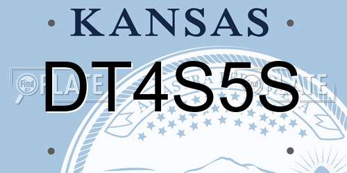 DT4S5S Kansas License Plate