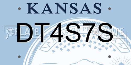 DT4S7S Kansas License Plate