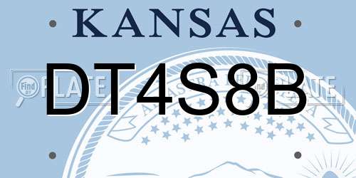 DT4S8B Kansas License Plate