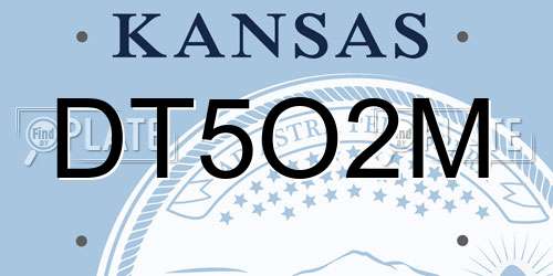 DT5O2M Kansas License Plate