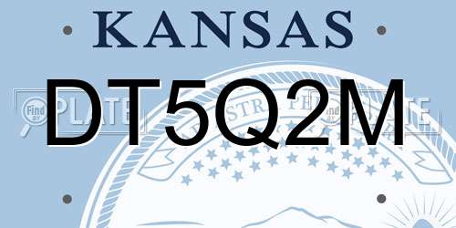 DT5Q2M Kansas License Plate