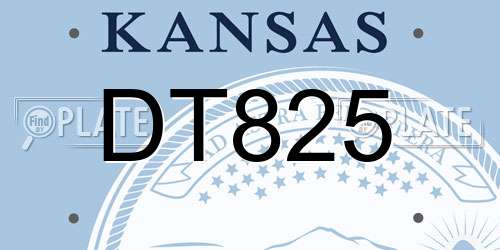 DT825 Kansas License Plate