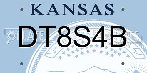 DT8S4B Kansas License Plate