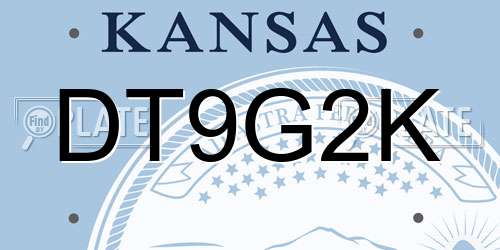 DT9G2K Kansas License Plate
