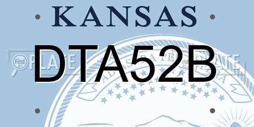 DTA52B Kansas License Plate