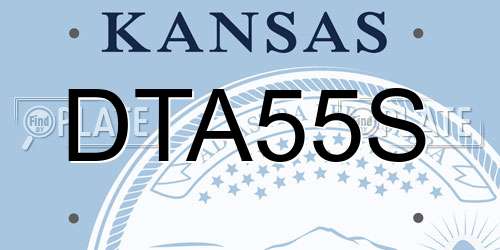 DTA55S Kansas License Plate