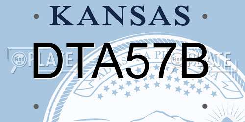 DTA57B Kansas License Plate