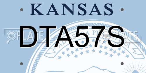 DTA57S Kansas License Plate