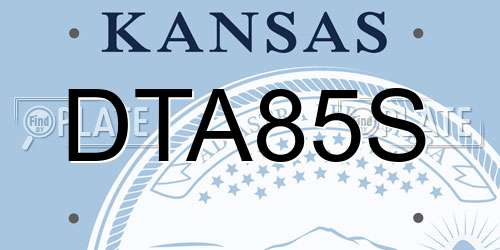 DTA85S Kansas License Plate