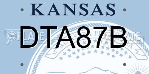 DTA87B Kansas License Plate