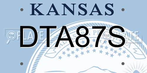 DTA87S Kansas License Plate