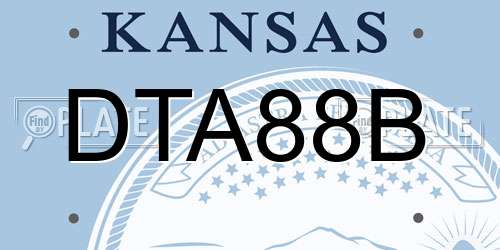 DTA88B Kansas License Plate