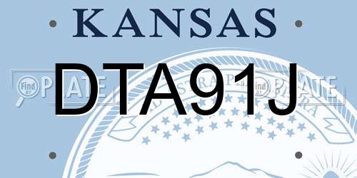 DTA91J Kansas License Plate
