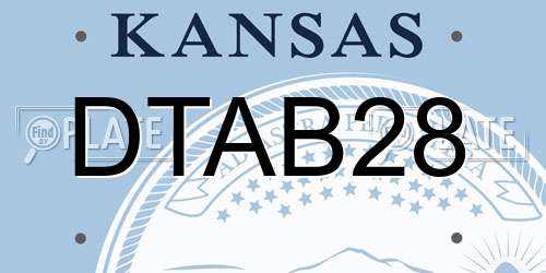 DTAB28 Kansas License Plate