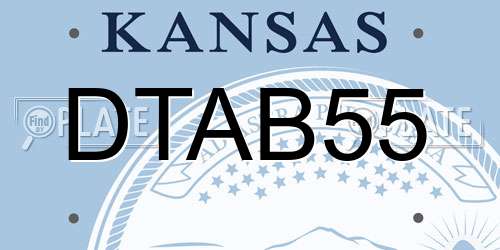 DTAB55 Kansas License Plate