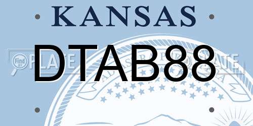 DTAB88 Kansas License Plate