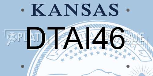 DTAI46 Kansas License Plate