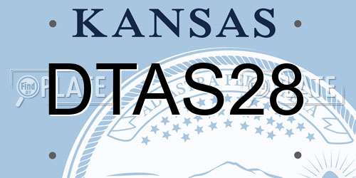 DTAS28 Kansas License Plate