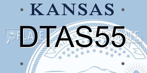 DTAS55 Kansas License Plate