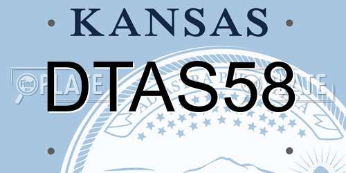 DTAS58 Kansas License Plate