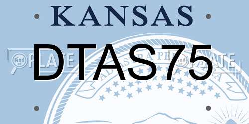 DTAS75 Kansas License Plate