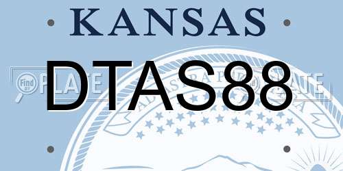 DTAS88 Kansas License Plate