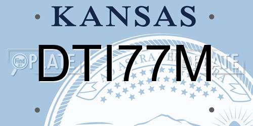 DTI77M Kansas License Plate