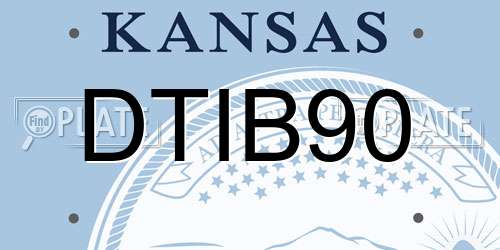 DTIB90 Kansas License Plate