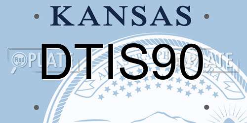DTIS90 Kansas License Plate