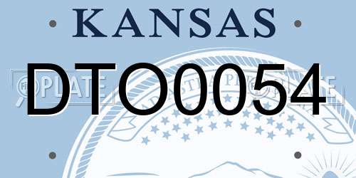 DTO0054 Kansas License Plate