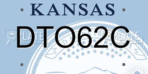DTO62C Kansas License Plate