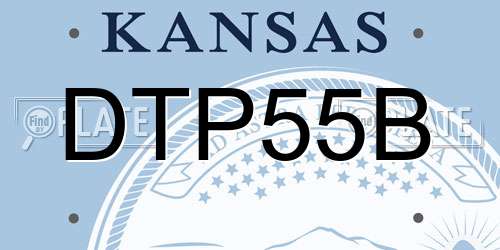 DTP55B Kansas License Plate