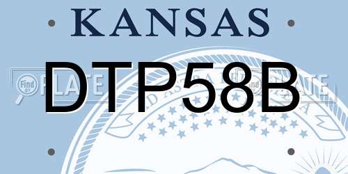 DTP58B Kansas License Plate
