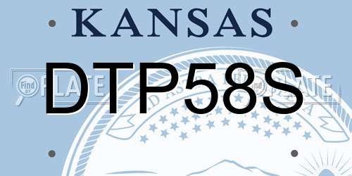 DTP58S Kansas License Plate