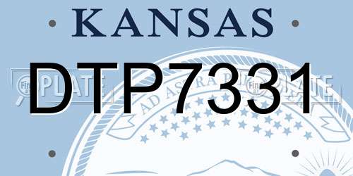 DTP7331 Kansas License Plate