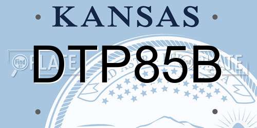 DTP85B Kansas License Plate