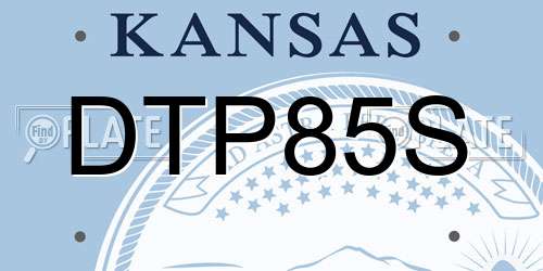 DTP85S Kansas License Plate