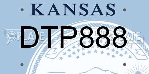 DTP888 Kansas License Plate
