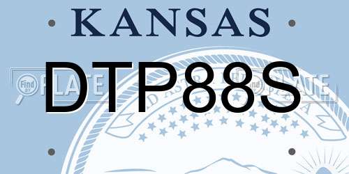 DTP88S Kansas License Plate