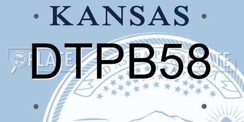 DTPB58 Kansas License Plate
