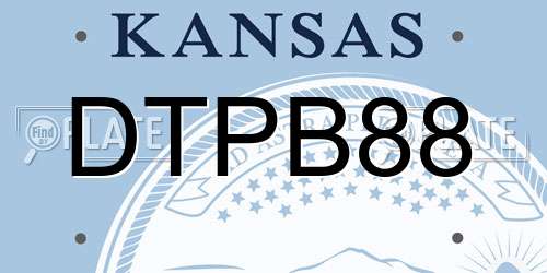 DTPB88 Kansas License Plate