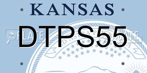 DTPS55 Kansas License Plate