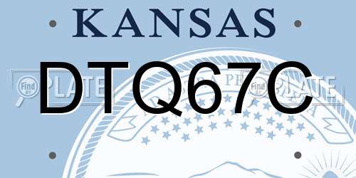DTQ67C Kansas License Plate