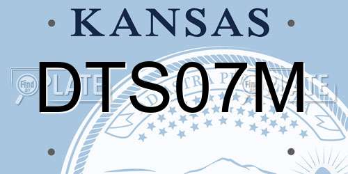 DTS07M Kansas License Plate