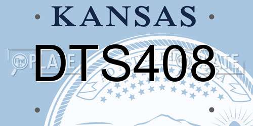 DTS408 Kansas License Plate