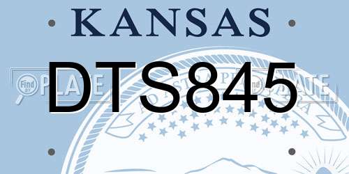 DTS845 Kansas License Plate