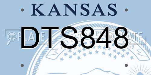DTS848 Kansas License Plate